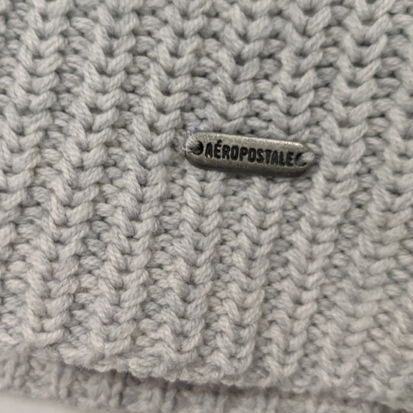 Aeropostale Cropped Knitted Hoodie Sweater Top - Picture 6 of 6